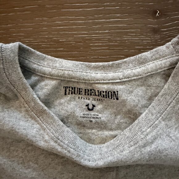 Boys True Religion gray/gold graphic tee t-shirt short sleeve top size Medium - Picture 3 of 3